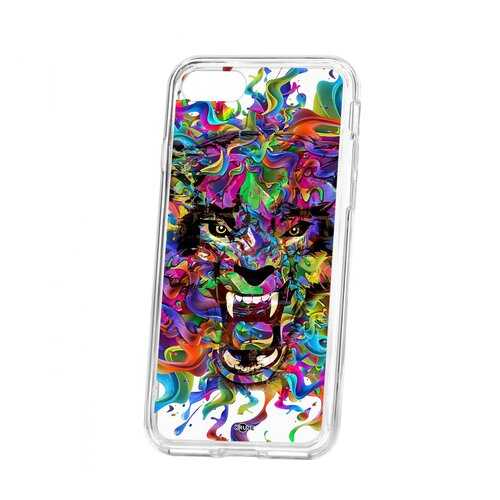 Чехол Kruche Apple iPhone 7 Print Colored beast в Аврора