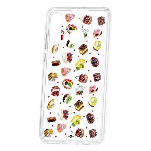 Чехол Kruche Huawei P30 Lite Print Cake в Аврора