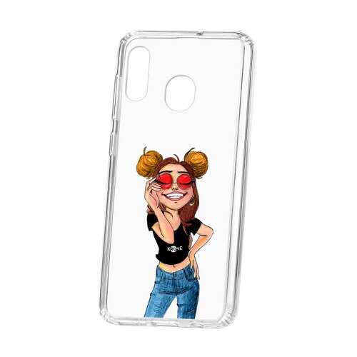 Чехол Samsung Galaxy A20 Kruche Print Smiling в Аврора