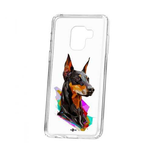 Чехол Samsung Galaxy A8 2018 (A530) Kruche Print Доберман в Аврора