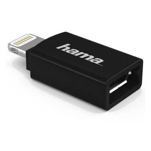 Hama H-178400 micro USB (f)-Lightning черный (00178400) в Аврора