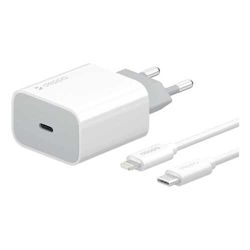 Сетевое зарядное устройство Deppa USB Type-C, PD, 18W + кабель USB-C/Lightning MFI, в Аврора