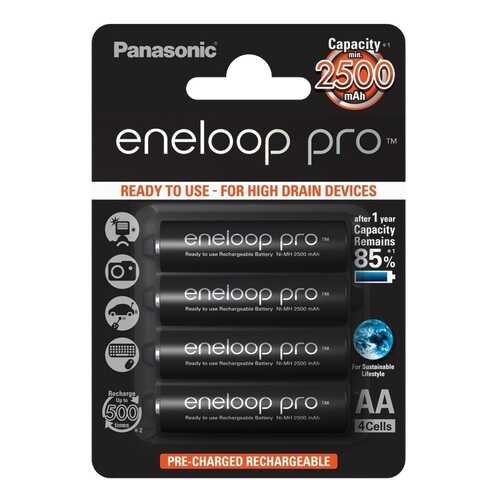 Аккумуляторная батарея Panasonic Eneloop BK-3HCDE/4BE 4 шт в Аврора