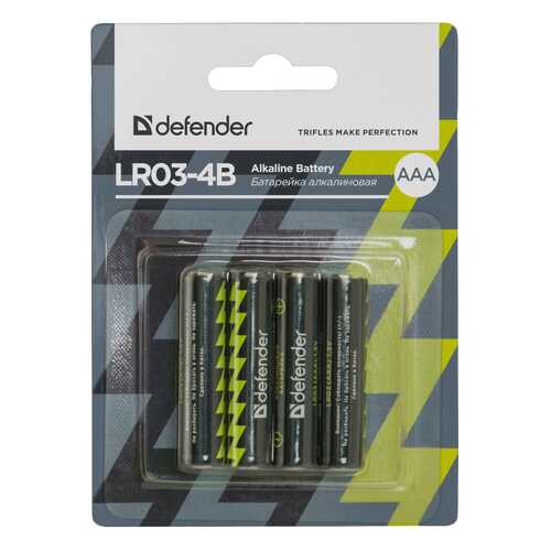 Батарейка Defender LR03-4B 4 шт в Аврора