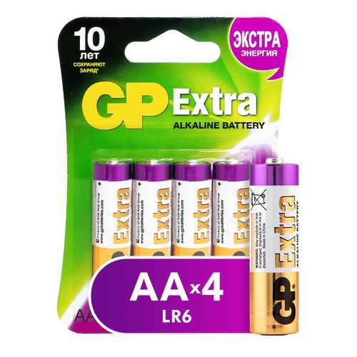 Батарейка GP Extra AA (15AXNEW-2CR4) 4 шт в Аврора