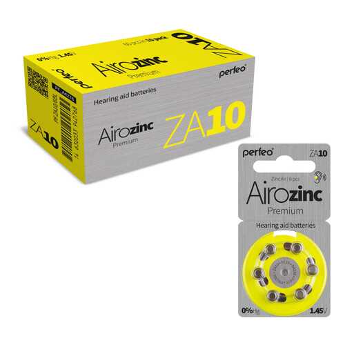 Батарейка Perfeo ZA10/6BL Airozinc Premium 60 шт в Аврора