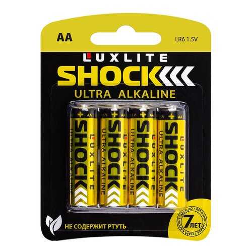 Батарейки Luxlite Shock АА 4 шт в Аврора