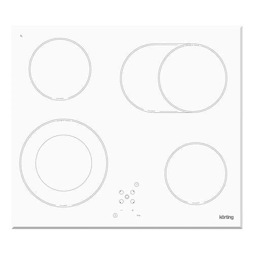 Встраиваемая варочная панель электрическая Korting HK 62051 BW White в Аврора